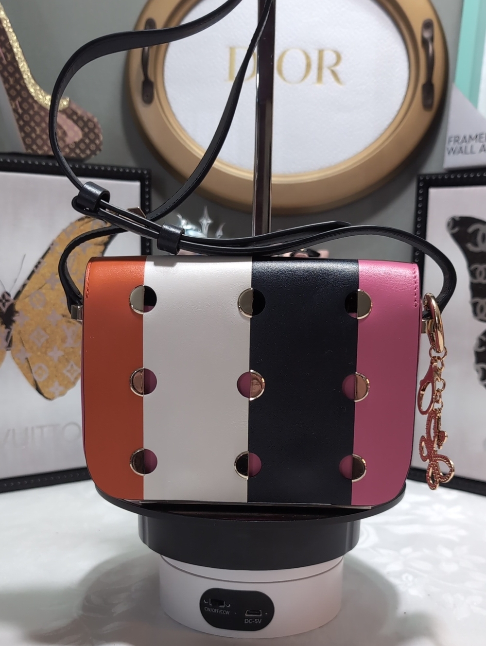 Kate Spade Nicola Small Flap Mod Dot Leather Shoulder Bag Multi Colored Leather